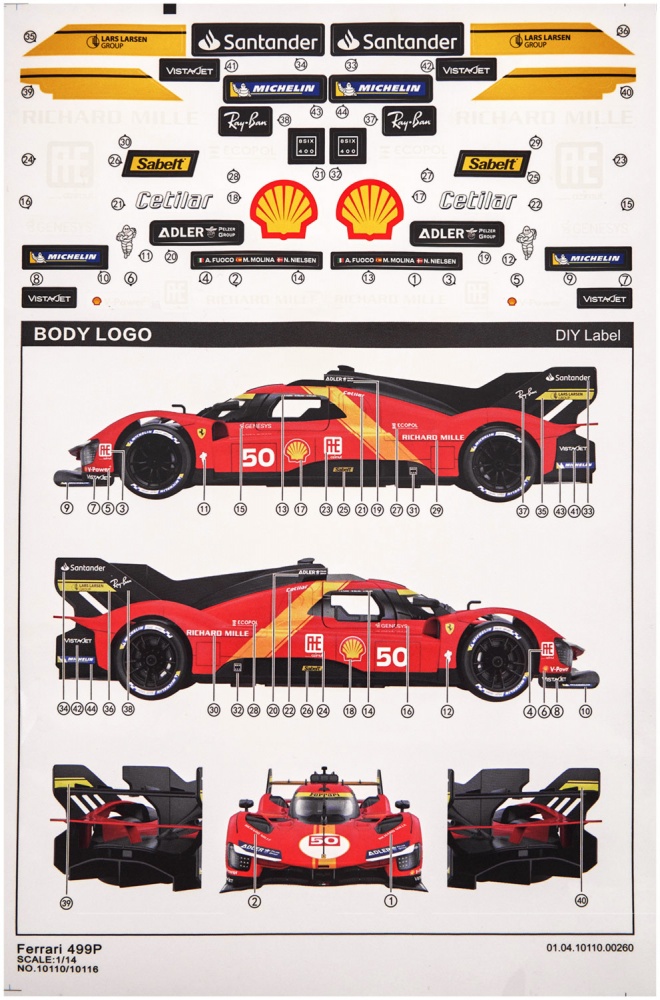 Автомобиль на радиоуправлении Rastar Ferrari 499P красный 1:14 454.00.81