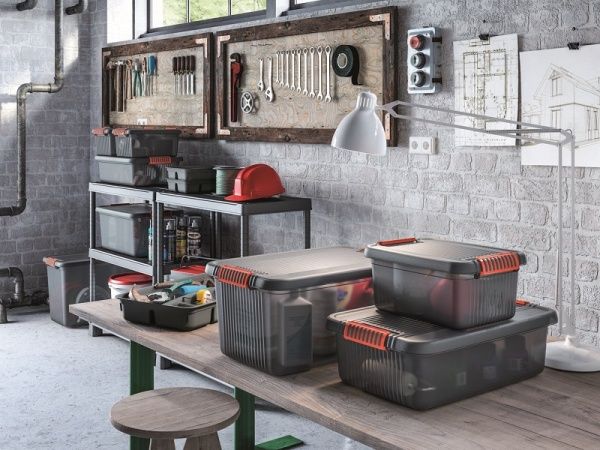 Ящик для хранения пластиковая KIS 250212 K Latch, S 180x290x390 мм