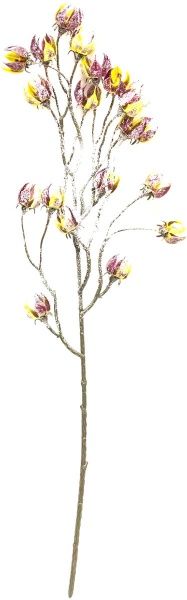 Гілочка декоративна з квітами (170234) 62 см 