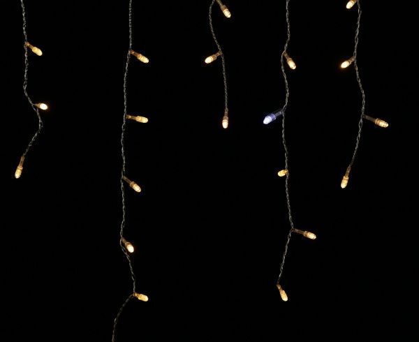 Электрогирлянда-штора внутренняя и внешняя встроенный светодиод (LED) 100 ламп 2м Белые сосульки OIC100LSE-B-T-I4-F