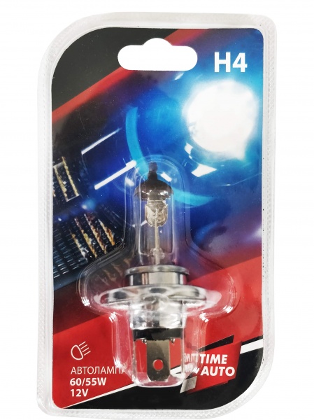 Автолампа галогенная TIMEAUTO H4 60/55W 12V H4 1 шт.