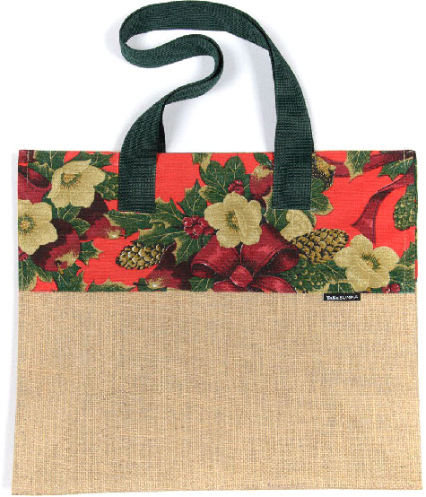 Сумка для подарунків джутова L (Green) до 5 кг ТК-СУМКА