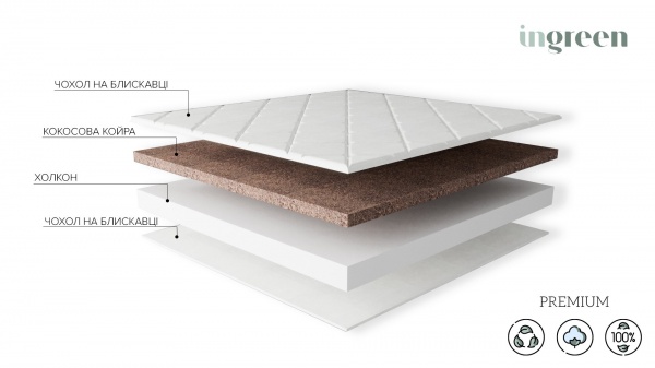 Матрас детский InGreen 60x120 см белый 202019 