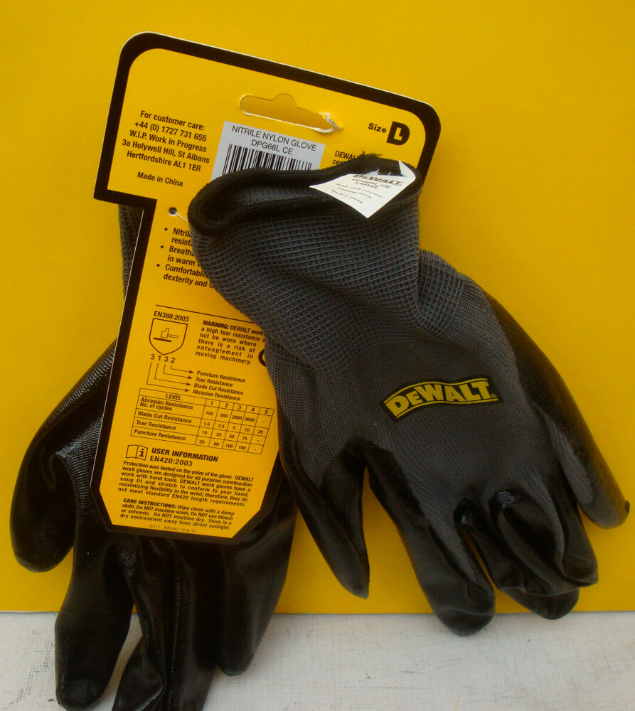 Рукавиці DeWalt з нейлоновим з покриттям L (9) DPG66L