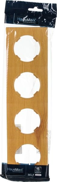 Рамка чотиримісна HausMark Bela горизонтальна бамбук SNG-FRP.RD20G4-3/Bamboo