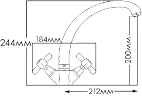 Змішувач для кухні Mixxen Медея HB7002805C-M7313