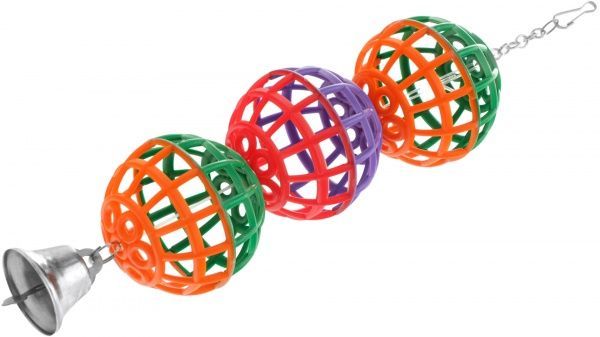 Игрушка для птиц Природа Гирлянда с колокольчиком 17 см