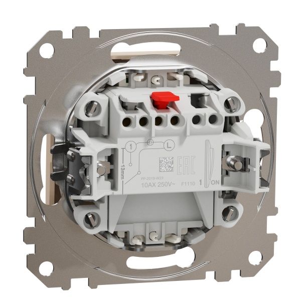 Выключатель одноклавишный Schneider Electric Sedna Design с подсветкой 10 А 250В бежевый SDD112101L