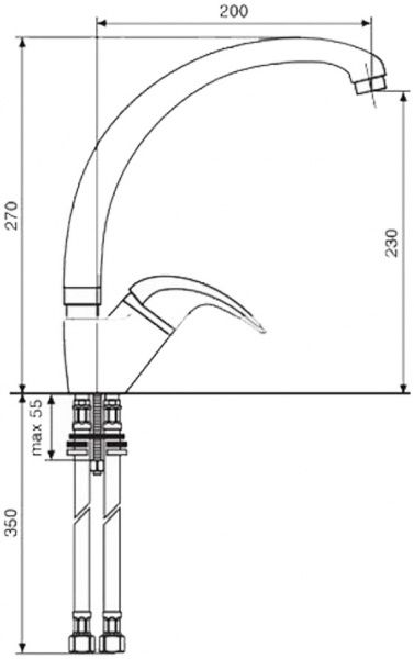 Смеситель для кухни Emmevi Rubinetterie Luxor ВС7087R