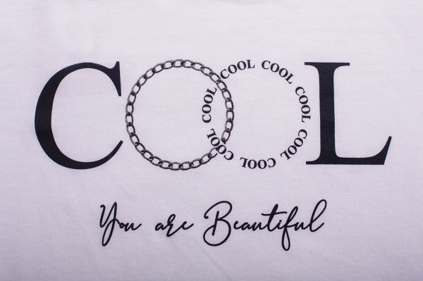 Футболка для девочки Luna Kids с принтом Cool р.110 белый 