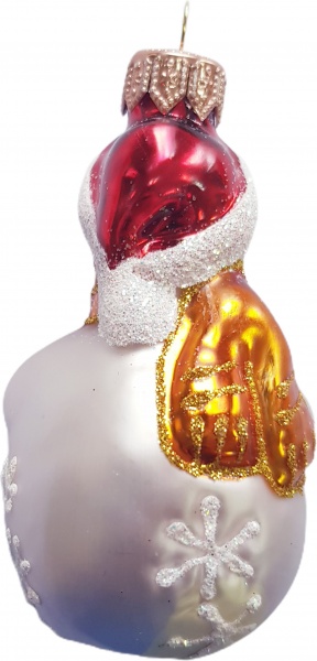 Подвеска Юріта Фигурка Снеговик с венком белый