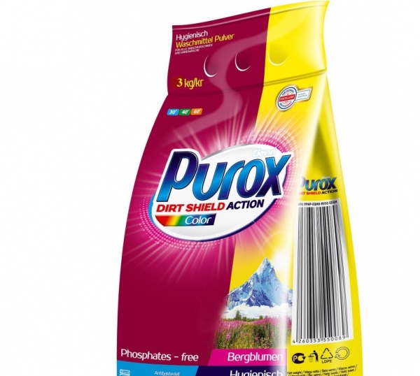 Стиральный порошок для машинной и ручной стирки PUROX COLOR 3 кг 