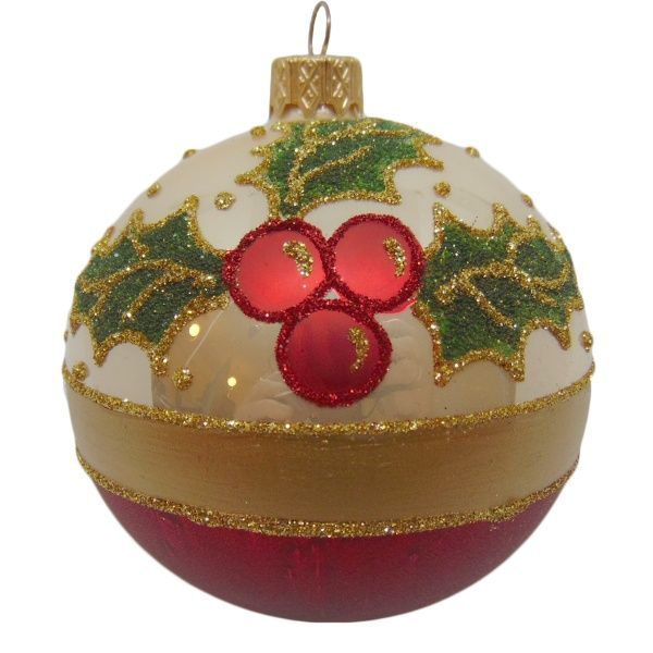 Шар новогодний d80 калина 1/1 9356-1 