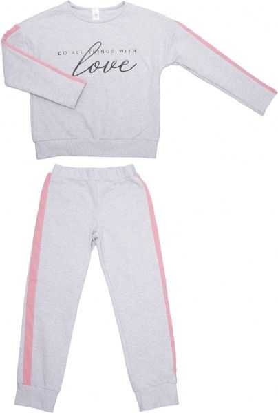 Спортивный костюм Luna Kids для девочки 103548 р.128 серый меланж 103548 