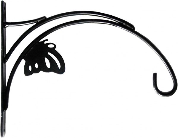 Кронштейн Грин Бэлт для підвісних кашпо Метелик 30х2x20 см чорний 