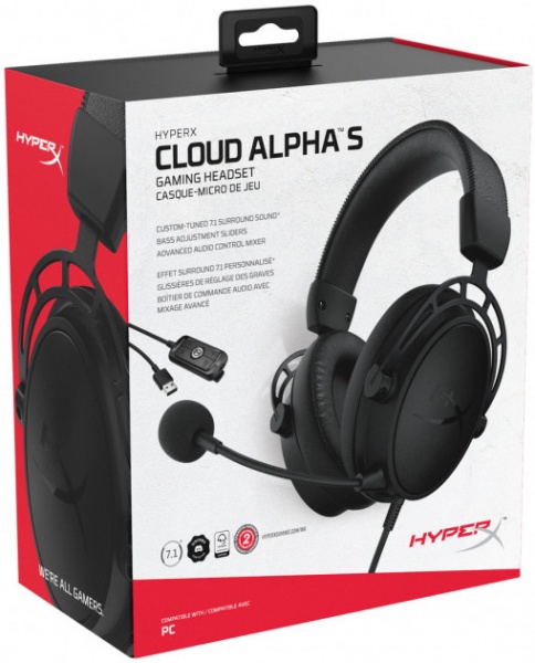 Наушники HyperX Cloud Alpha S black (4P5L2AA) 