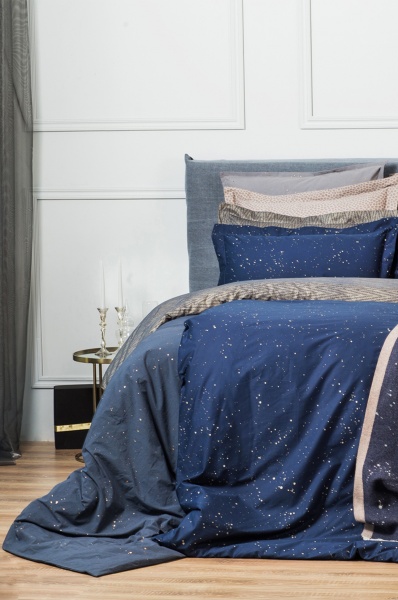 Комплект постільної білизни Cosmos Dark 2.0 синій Decoflux 