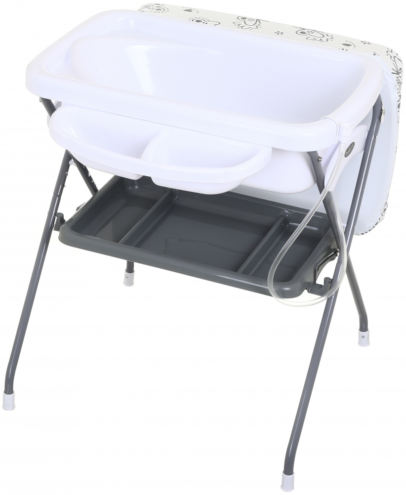 Столик пеленальный Bambinelli с ванночкой 76х76х101 см серый BB023-1