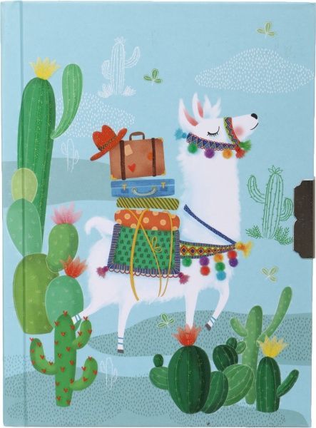 Блокнот детский на замочке в подарочной коробке с ручкой Malevaro Лама (641805-A)