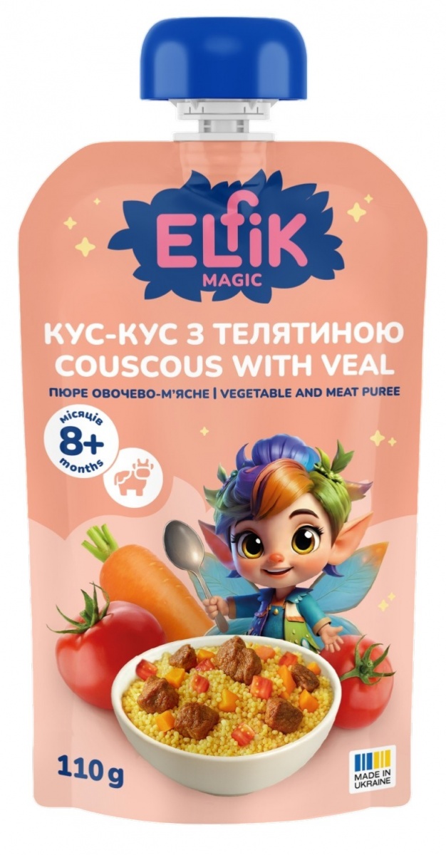 Крем-суп Elfik Magic Кус-кус с телятиной 110 г — фото 1