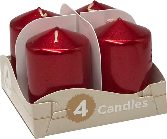 Набор свечей адвентовых 60/40 лак красный 4 шт. Pako-If