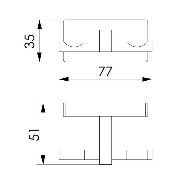Крючок для ванной комнаты Imprese Valtice101320 двойной