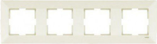 Рамка четырехместная Viko Meridian 85x320 мм горизонтальная крем 90979014-WH