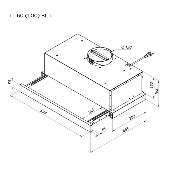 Вытяжка Pyramida TL 60 (1100) BL T