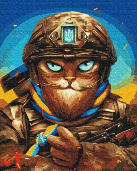 Картина за номерами Мужній Котик ©Маріанна Пащук PBS53248 40x50 см Brushme 