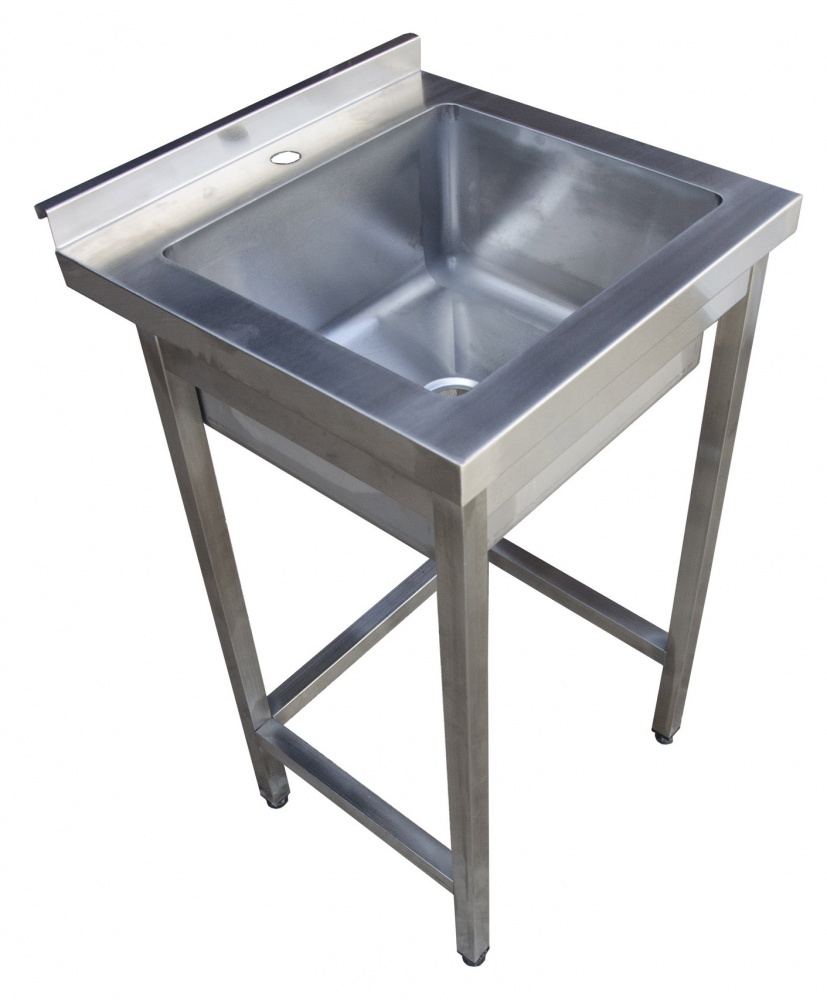 Мойка производственная 1-секционная бесшовная с бортом Tehma 500x500х850 мм нержавеющая сталь