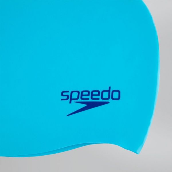 Шапочка для плавания Speedo MOULDED SILC CAP JU 8-709908420 one size голубой