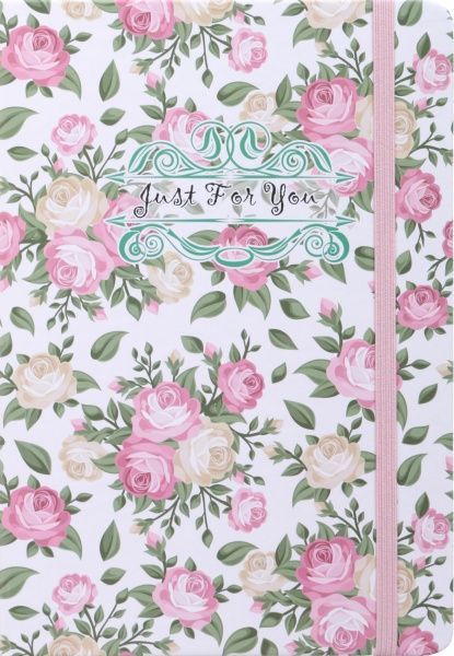 Книга для нотаток Just for you (white roses)А5 80 аркушів