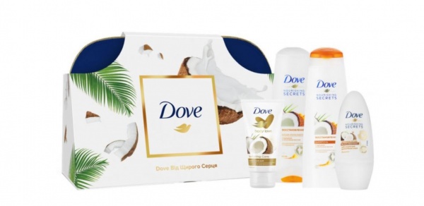 Набор подарочный для женщин Dove От всего сердца Кокос