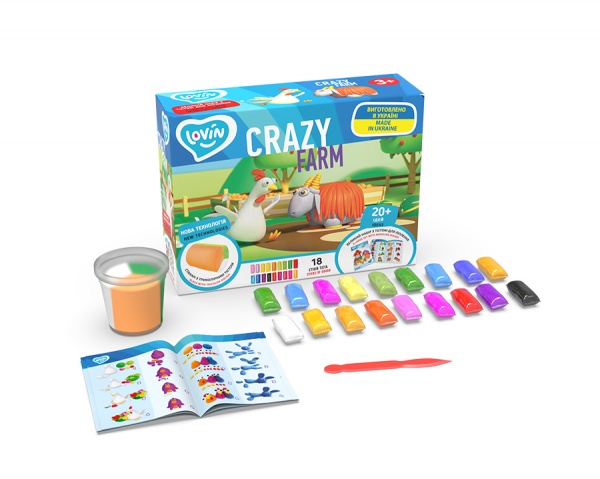 Набор теста для лепки Lovin Crazy Farm 41189