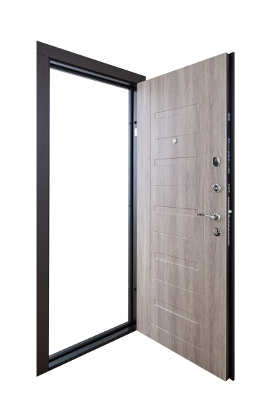 Дверь входная Abwehr АМ-54 096Л (V) (В+Днср) Avers+Kale Н дуб немо серебряный / венге 2050x960 мм левая