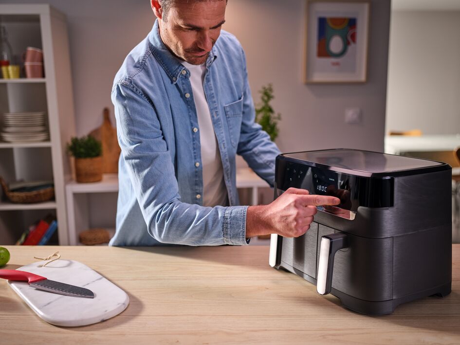 Мультипечь Tefal Dual Easy Fry & Grill Air Fryer EY905B10