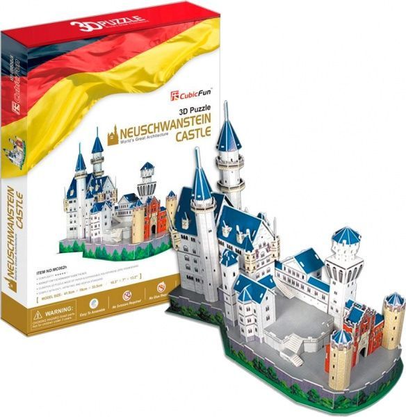 3D-пазл CubicFun Германия: Замок Нойшванштайн обновленный MC062h-2