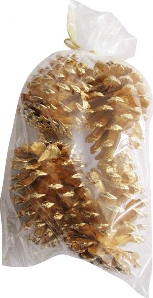 Набор новогодних декораций Шишки золотые 25 см EPI-A3-40056G 