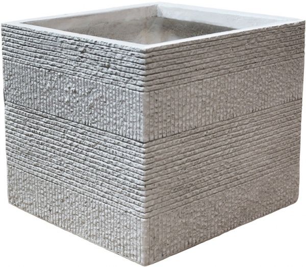 Кашпо Engard Оттава 44х44х38 см квадратный 74 л бежево-серый (GA67-3) 