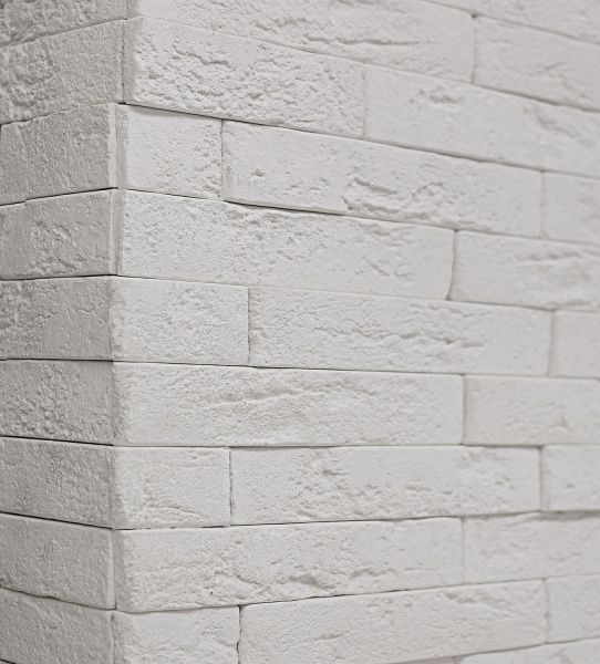 Плитка гіпсова пряма RUSTIKA Оксфорд білий 0,7 кв.м