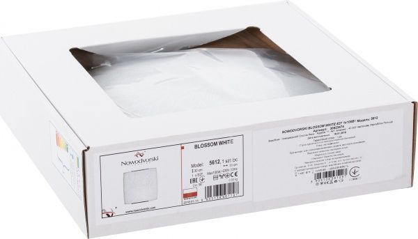 Світильник настінно-стельовий Nowodvorski BLOSSOM white 7 1x100 Вт E27 білий 5612 