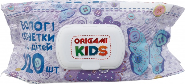Детские влажные салфетки Origami Kids 120 шт.