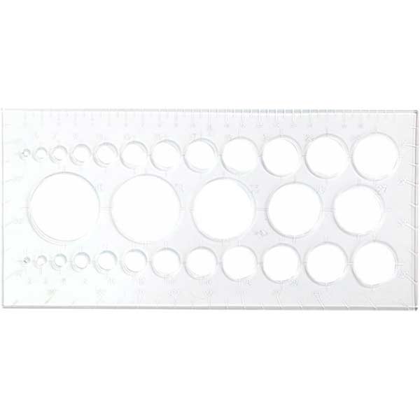 Линейка 24 см с кругами 501 Arnika