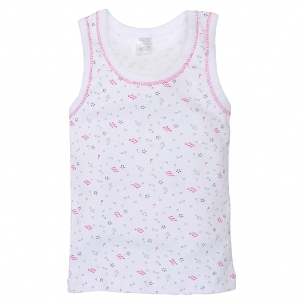 Майка детская для девочек Татошка р.128 белый 2505228нот 