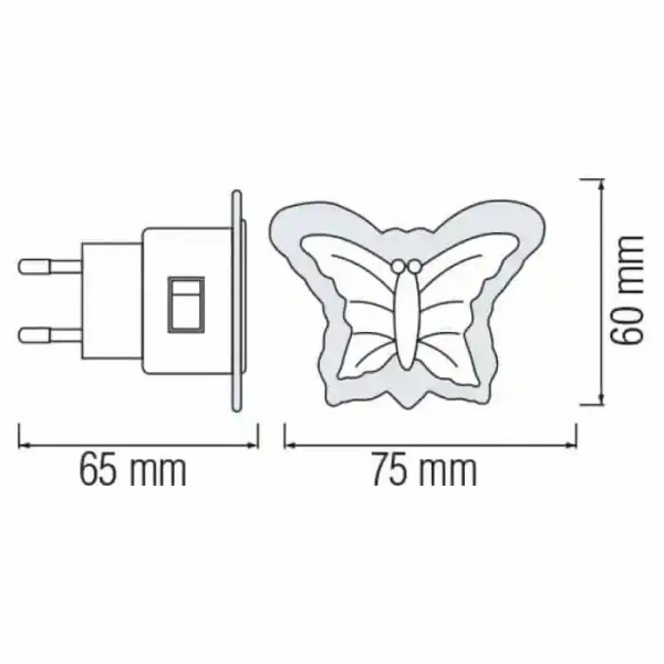 Ночник HOROZ ELECTRIC Duffy 0,3 Вт белый 085-001-0005-011