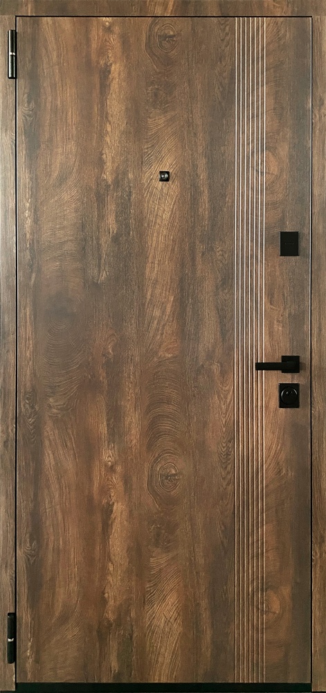 Дверь входная Министерство дверей Сучасная черный муар 2050x960 мм левая