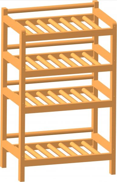 Полиця Тарлев для взуття 4-х рівнева 290x750 мм сосна 