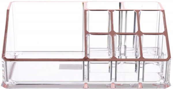 Органайзер настільний Gold 17.3x9.4x6.6 см прозорий Qiaofeng SF-1032P