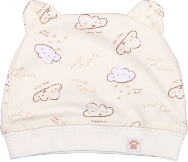 Шапочка дитяча Bembi ШП76 р.42-44 молочний із малюнком