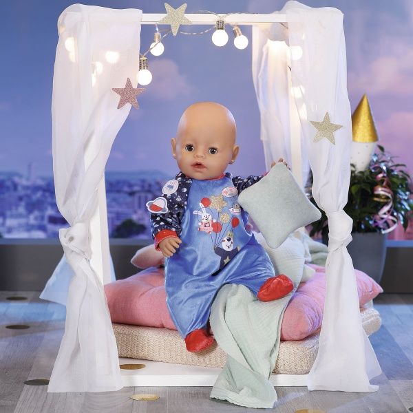 Одежда для куклы Zapf Baby Born_Праздничный комбинезон синий 831090-2